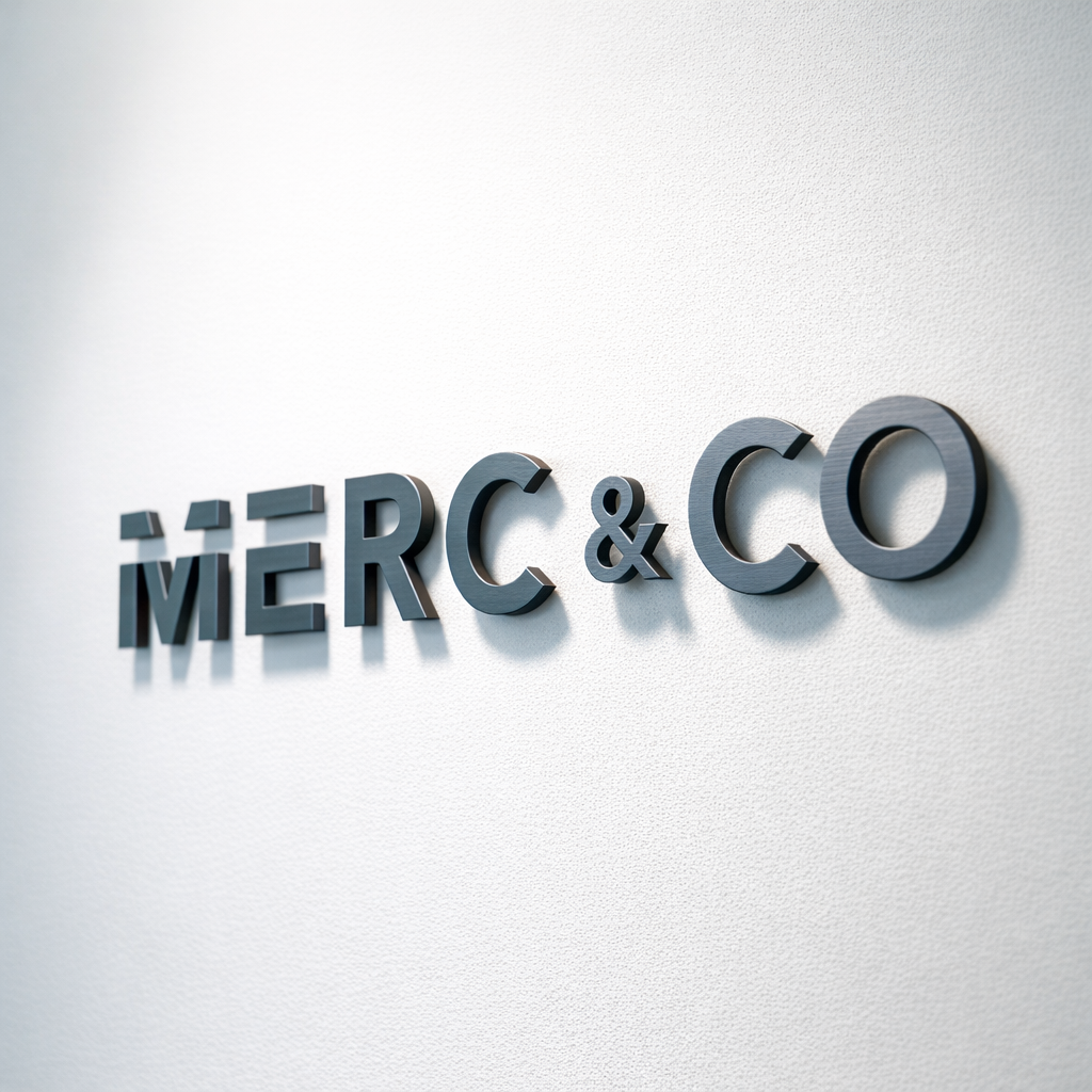 MERC & CO office signage